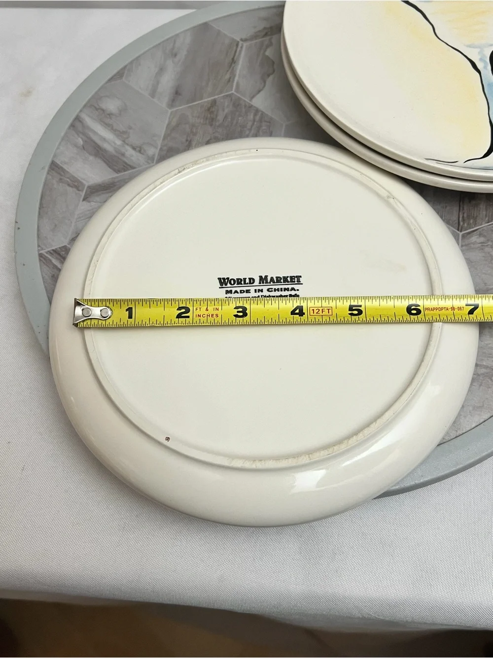 World Market Margarita Cocktail Appetizer Dessert Plates Set of 3 Ceramic 8 In
